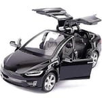 1:32 Legering Tesla X90 Bilmodell Drag tillbaka Elektroniska Leksaker med Ljus och Musik, Diecast Bil Leksak Kompatibel med Tesla Model X, för Teslaälskare Samla