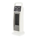Ceramic Tower Fan Heater with Oscillation, Built-in Thermostat & 2 Heat Settings