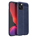 Apple iPhone 12 Pro Max Leather Texture Case Navy