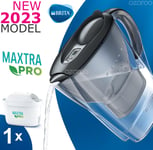 BRITA Marella Water Filter Fridge Jug Grey 2.4L + 1x MAXTRA PRO All-in-1 Filter