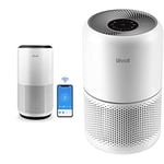 LEVOIT Air Purifiers for Large Home Bedroom 83m², CADR 400m³/h, Alexa Enabled, H13 HEPA Filter, White & Air Purifiers for Home Bedroom with H13 HEPA & Carbon Air Filters CADR 187 m³/h