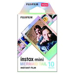 instax mini instant film, Mermaid Tail border, 10 shot pack, suitable for all instax mini cameras and printers