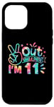iPhone 14 Plus Kids Peace Out Single Digits I'm 11 Years Old Birthday Gifts Case