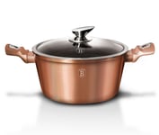 Berlinger Haus New Pink Gold Collection Saucepan with Glass Lid 24 cm