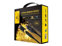 Cablexpert AOC Premium Series - Hög hastighet - HDMI-kabel med Ethernet - HDMI hane till HDMI hane - 50 m - fiberoptisk - Active Optical Cable (AOC), 4K Ultra HD support