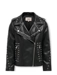 Kogsia Studded Faux Leather Biker Otw Black Kids Only