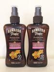 Hawaiian Tropic Protective Tanning Dry Spray Oil SPF 20  2 x 200ml