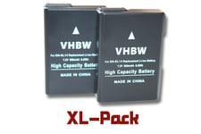 vhbw 2x Batterie compatible avec Nikon D3100, D3200, D3300, D3400 appareil photo digital reflex APRN (950mAh, 7,2V, Li-ion) avec puce d'information