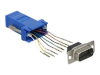 Delock Adapter Sub-D 9 Pin Male To Rj45 Female Assembly Kit - Seriell Adapter - Rj-45 (Hona) Till Db-9 (Hane) Skruvbar - Blå