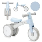 Momi Tedi Vélo pour Enfant Fille et garçon (Max. Poids corporel : 25 kg), Mini Tricycle avec Roues en Plastique Anti-crevaison, Cadre en métal léger-1,2 kg Mixte bébé, Blau