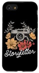 Coque pour iPhone SE (2020) / 7 / 8 Photographe Storyteller Appareil photo vintage Fleurs Photographie