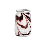 Splash Roll Neck Vase, Coffe/white