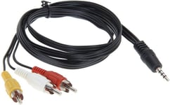 UEB Cable Adaptateur Jack 3,5 Mm ¿¿ 3 Rca Audio Vid¿¿o Av Convertisseur 1,2 M 4 M (1 Pi¿¿ce)