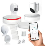 1875321 - Home Alarm Essential - Pack sécurité vidéo Plus - Alarme Maison sans Fil Connecté Wifi - Caméras de surveillance intérieure et extérieure