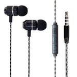 AMPLE® EARPHONES, SONY XPERIA L1/XZs/XZ Premium/XA1/XA1 ULTRA/XA/XA ULTRA/XA DUAL Wired Bass Stereo In-ear Headphone Earphone Headset Earbuds with Remote and Mic Microphone with 3.5mm Jack (BLACK)