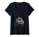 Womens Vintage CB Radio Vehicle V-Neck T-Shirt