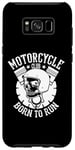Coque pour Galaxy S8+ Moto Club Born To Run Vintage Biker Rider