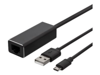 DELTACO CAST-ETHERNET - Nätverksadapter - USB - 10/100 Ethernet x 1 - svart - för Google Chromecast