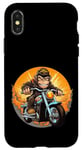 Coque pour iPhone X/XS singe moto / motocycliste singe