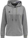 hummel Women's Hmlcore Xk Poly Sweat Hoodie, Women's Sweatshirt Grey Melange