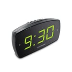 Metronic 477006 Réveil XL2 Double Alarme avec Grand Affichage LED à luminosité réglable, Fonction Snooze, Piles de sauvergarde de l'heure