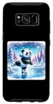 Coque pour Galaxy S8 Panda Patin à roulettes sur le lac gelé