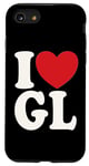 iPhone SE (2020) / 7 / 8 I Love GL I Heart GL Initials Hearts Art G.L Case