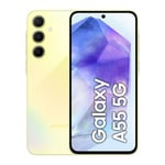 Samsung Galaxy A55 5G, Factory Unlocked Android Smartphone, 256GB, 8GB RAM, 2 day battery life, 50MP Camera, Awesome Lemon, 3 Year Manufacturer Extended Warranty (UK Version)