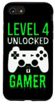 iPhone SE (2020) / 7 / 8 Level 4 Unlocked Gamer - Funny Gamer 4th Birthday Case