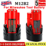2PCS For M12 48-11-2402 Milwaukee Power Tool Li-ion Battery 2401 2440 12V 3.5AH