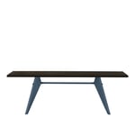 Vitra - EM Table 200, Base Prouvé Bleu Dynastie - Dark Solid Oak - Matbord
