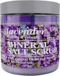 Dead Sea Collection Salt Body Scrub - Large 660 ml - with Lavender - Exfoliatin