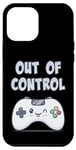 Coque pour iPhone 15 Pro Max Out of Control Kawaii Silly Controller Jeu vidéo Gamer