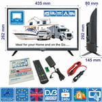 19" HD TV 12V / 240V MOTORHOME CARAVAN BOAT TRUCK VAN Freeview HD USB PVR, HDMI