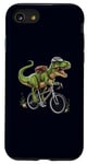 Coque pour iPhone SE (2020) / 7 / 8 T-rex Dinosaure à vélo Dino Cyclisme Biker Rider