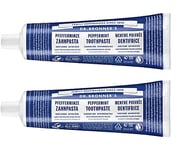 Dr Bronner`s Peppermint Toothpaste 105ml (Pack of 2)