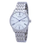 Citizen Stainless Steel White Dial Automatic Day/Date NH8350-59B 50M Mens Watch