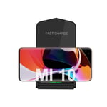 10W Fast QI Wireless Charger Charging Desk Dock Stand High Speed Sleep-Friendly Quick Charge for Qi Enabled Xiaomi Phones Compatible with Xiaomi Mi 9, 9 Pro, Mi 10, Mi 10 Pro, Mi 10 Ultra - Black