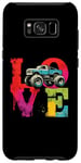 Galaxy S8+ Love Monster Truck - Vintage Colorful Off Roader Truck Lover Case