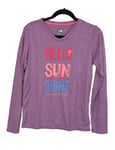The North Face Girl's Long Sleeve Reaxion T-Shirt, Sweet Violet, XL