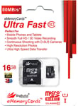 16GB microSD Memory card for Veho Muvi KX-2 Pro Action Camera, Class 10 80MB/s