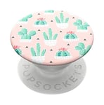 PopSockets 800428 PopGrip - Expanding Stand and Grip with Swappable Top - Cactus Pot,White
