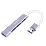 HORJOR Hub 4 en 1 Adaptateur multiport avec 1 Port USB 3.0 et 3 Ports 2.0, séparateur Dongle pour MacBook Pro/Air, Ordinateur Portable, iMac, iPad, Galaxy, Clavier, Souris