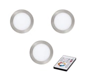 Eglo 78737 - SET 3x LED himmennettävä upotettava valaisin TINUS LED / 17W / 230V + RC