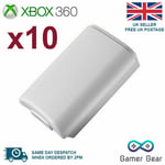 Xbox 360 Controller Battery Cover Back Shell Case - 10 Pack White