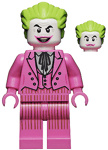DC Superheroes Batman LEGO Minifigure The Joker Pink Suit 76188 Minifig Rare
