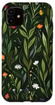 Coque pour iPhone 11 Vert olive floral botanique printemps mode