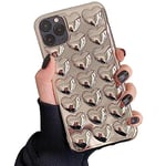 Coque de protection pour iPhone 13 Promax - Cœur chromé argenté brillant et élégant - Haute qualité - Cœur d'amour tridimensionnel - Coque créative en TPU souple résistant aux chocs - Convient pour