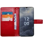 Mobil lommebok 3-kort Nokia G60 - Rød