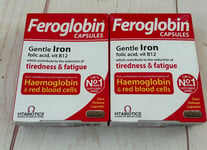 Vitabiotics Feroglobin improves tiredness  & fatigue 2x 30 capsules Exp 07/2024